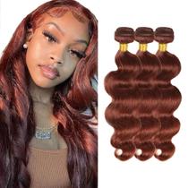 Pacotes de cabelo LadrxADR Copper Red Body Wave 8A 22 24 26 polegadas