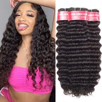 Pacotes de cabelo LUXEDIVA 12A Deep Wave 100% Brazilian Curly
