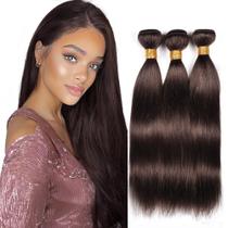 Pacotes de cabelo MAMART Dark Brown Straight Brazilian 8-30 polegadas