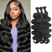 Pacotes de cabelo MDL Body Wave 26cm não processados brasileiros x4