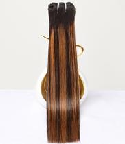 Pacotes de cabelo MLIP Raw Indian Straight 10" Brown Highlight Pacotes de cabelo MLIP Raw Indian Straight 10" Brown Highlight