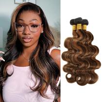 Pacotes de cabelo MOMOSHERO F1B/30 Dark Brown Highlight Body Wave