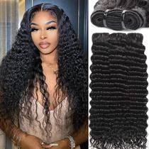 Pacotes de cabelo NBRUW Deep Wave 30 35 40cm 12A 3 pacotes 100% virgens
