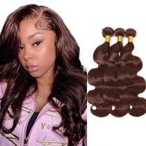 Pacotes de cabelo NiegMeag Chocolate Brown Body Wave 50 55 60cm