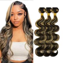 Pacotes de cabelo NiegMeag Highlight Body Wave 2 Tone P1B/27 16cm