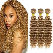 Pacotes de cabelo Nuailisex Honey Blonde Color 27 Deep Wave Pacotes de cabelo Nuailisex Honey Blonde Color 27 Deep Wave