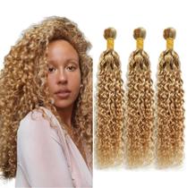 Pacotes de cabelo Nuailisex P27/613 Blonde Kinky Curly 35-45cm