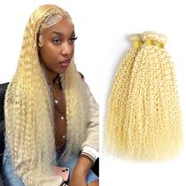 Pacotes de cabelo QEUOPE 613 Human Hair Kinky Curly 50 55 60cm