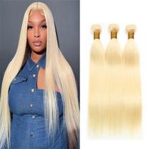Pacotes de cabelo QEUOPE 613 Straight Honey Blonde 40 45 50 cm 3 pacotes