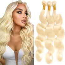 Pacotes de cabelo QEUOPE Color 613 Body Wave Honey Blonde 3 pacotes