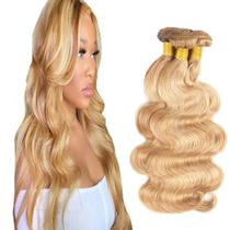 Pacotes de cabelo QEUOPE Highlight Body Wave P27/613 Honey Blonde