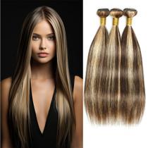 Pacotes de cabelo QEUOPE Ombre Blonde Highlight P4/613 56-66cm
