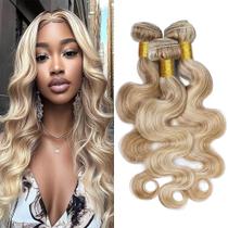 Pacotes de cabelo QEUOPE P27613 Body Wave Ombre Blonde 45-55cm