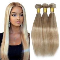 Pacotes de cabelo QEUOPE P27613 Honey Blonde Straight 3x 55-65cm