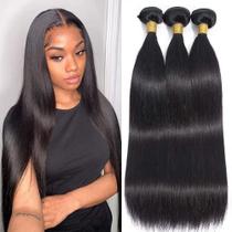 Pacotes de cabelo Queenset Straight 100% Brazilian Virgin Hair Pacotes de cabelo Queenset Straight 100% Brazilian Virgin Hair