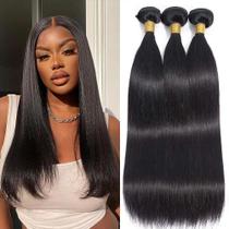 Pacotes de cabelo Queenset Straight 100% Brazilian Virgin Hair