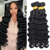 Pacotes de cabelo Taziza Loose Deep Wave 100% cabelo humano (45-60 cm)