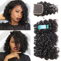 Pacotes de cabelo UDU Malaysian Water Wave 12A com fecho (20 cm)