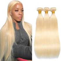 Pacotes de cabelo YOUNGHANN 613 Honey Blonde Straight 8A 3x30-40cm