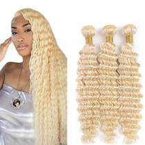 Pacotes de cabelo YOUNGHANN Blonde Deep Wave 613 45-50cm 3 pacotes