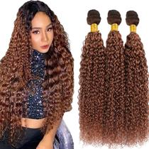 Pacotes de cabelo YOUNGHANN Ombre T4/30 Kinky Curly 40-50cm 3 pacotes