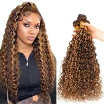 Pacotes de cabelo ZevPiul Honey Blonde Water Wave 3 pacotes 35-45cm