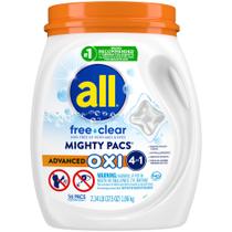 Pacotes de detergente para roupa All Mighty Pacs OXI Stain Removers 56