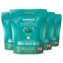 Pacotes de detergente para roupa Method Beach Sage Scent 168 Loads
