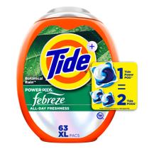 Pacotes de detergente para roupa Tide Power Pods 63 Botanical Rain Pacotes de detergente para roupa Tide Power Pods 63 Botanical Rain