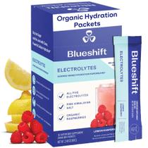 Pacotes de eletrólitos em pó Blueshift Electrolytes, sabor limão e framboesa, pacote com 10 Pacotes de eletrólitos em pó Blueshift Electrolytes, sabor limão e framboesa, pacote com 10