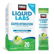 Pacotes de eletrólitos em pó Force Factor Liquid Labs Lemon Lime