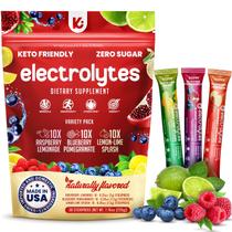 Pacotes de eletrólitos em pó Keppi Assorted Flavors, pacote com 30
