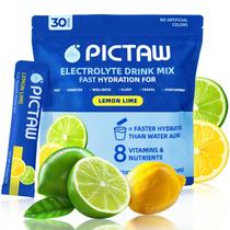 Pacotes de eletrólitos em pó PICTAW 30 palitos 300g de limão