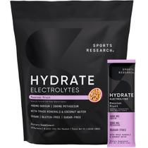 Pacotes de eletrólitos em pó Sports Research Hydrate, pacote com 16