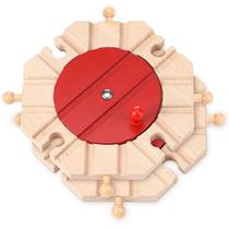 Pacotes de expansão de trilhos de trem de madeira Syhood 8 Way Turntables Pacotes de expansão de trilhos de trem de madeira Syhood 8 Way Turntables
