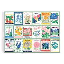 Pacotes de flores vintage Puzzle Galison Ever Upward de 1000 peças