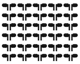 Pacotes de fones de ouvido QIDAIZUOEN, 100, com fio, descartáveis, pretos Pacotes de fones de ouvido QIDAIZUOEN, 100, com fio, descartáveis, pretos