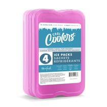 Pacotes de gelo Fit & Fresh Cool Coolers XL Slim Purple, pacote com 4 Pacotes de gelo Fit & Fresh Cool Coolers XL Slim Purple, pacote com 4