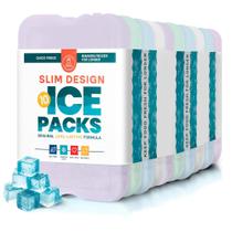 Pacotes de gelo Healthy Packers Slim, reutilizáveis, 18x12x1,3 cm, conjunto 10 Pacotes de gelo Healthy Packers Slim, reutilizáveis, 18x12x1,3 cm, conjunto 10