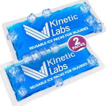 Pacotes de gelo Kinetic Labs Gel reutilizáveis, pacote com 2 unidades para lesões