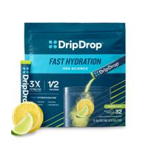 Pacotes de hidratação DripDrop Lemon Lime Electrolytes 32 Sticks