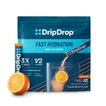 Pacotes de hidratação DripDrop Orange Electrolytes Powder 32 Sticks