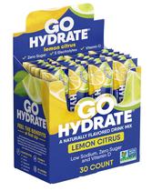 Pacotes de hidratação em pó GoHydrate com baixo teor de sódio e limão, pacote com 30 Pacotes de hidratação em pó GoHydrate com baixo teor de sódio e limão, pacote com 30