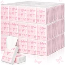 Pacotes de lenços de viagem Therwen Pink Bow, 50, pacote com 1000 folhas