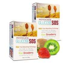 Pacotes de pó de glicose SOS de absorção rápida: kiwi e morango