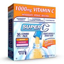 Pacotes de Pó Super C Singles to Go para Mistura de Bebida 30 Unidades