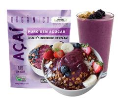 Pacotes de polpa de açaí pura sem açúcar congelada Pacotes de polpa de açaí pura sem açúcar congelada
