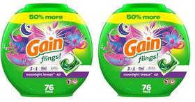 Pacotes de sabão em detergente para a roupa Gain flings Moonlight Breeze 76x2