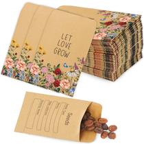Pacotes de sementes FYSUIMU Let Love Grow Kraft Envelopes 200 unidades