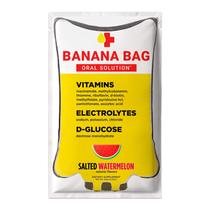 Pacotes de solução oral: saco de banana, melancia salgada, pacote com 5